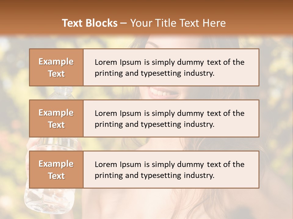 Drinking Cute Water PowerPoint Template