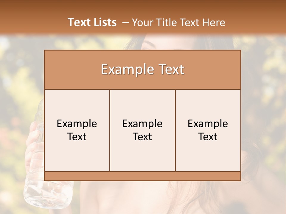 Drinking Cute Water PowerPoint Template
