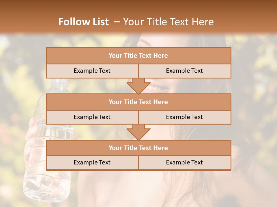 Drinking Cute Water PowerPoint Template