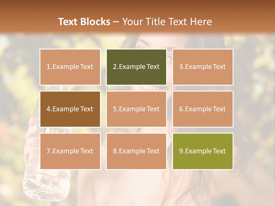 Drinking Cute Water PowerPoint Template