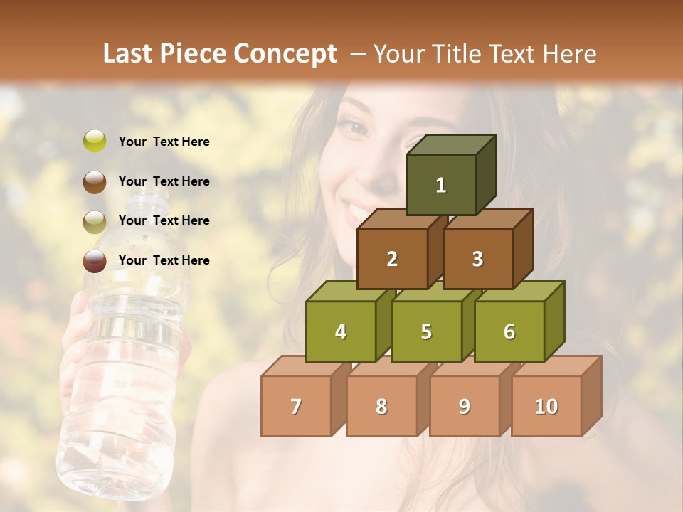 Drinking Cute Water PowerPoint Template