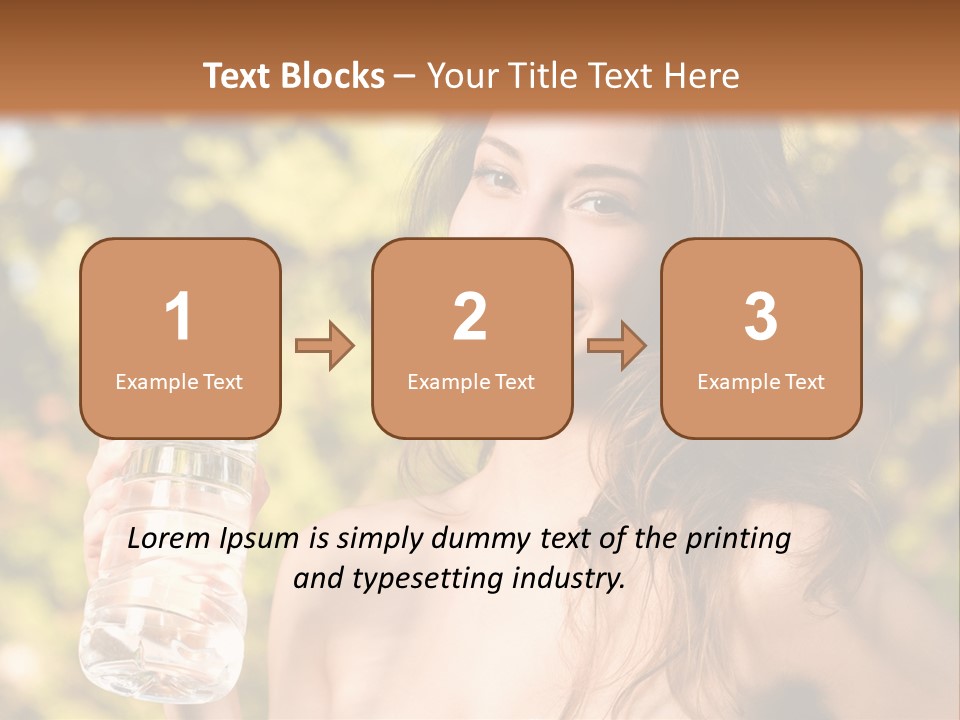 Drinking Cute Water PowerPoint Template