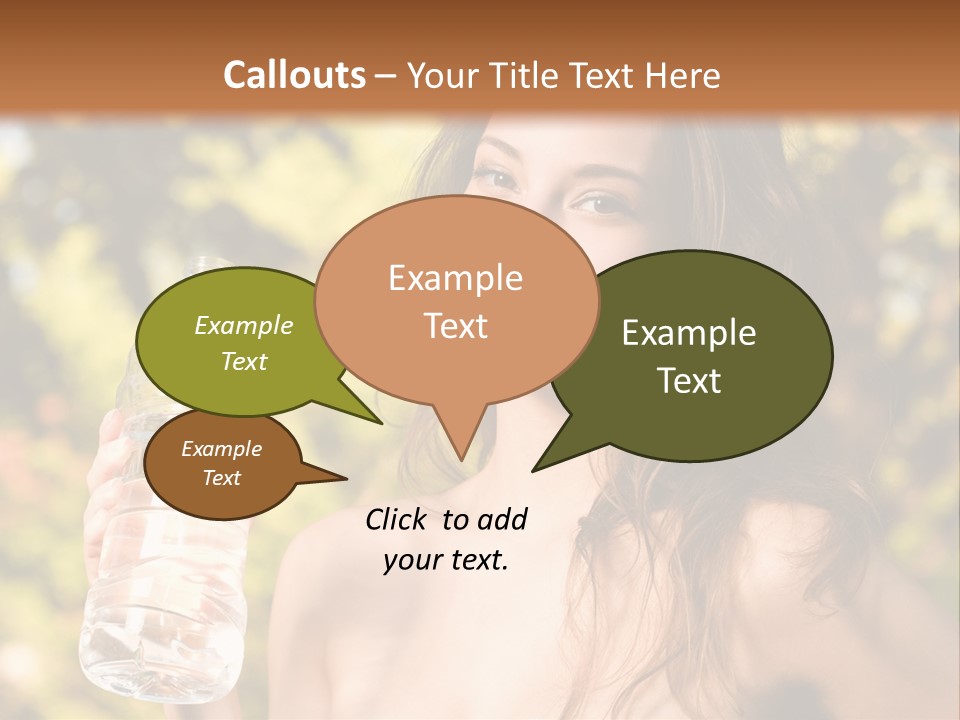 Drinking Cute Water PowerPoint Template