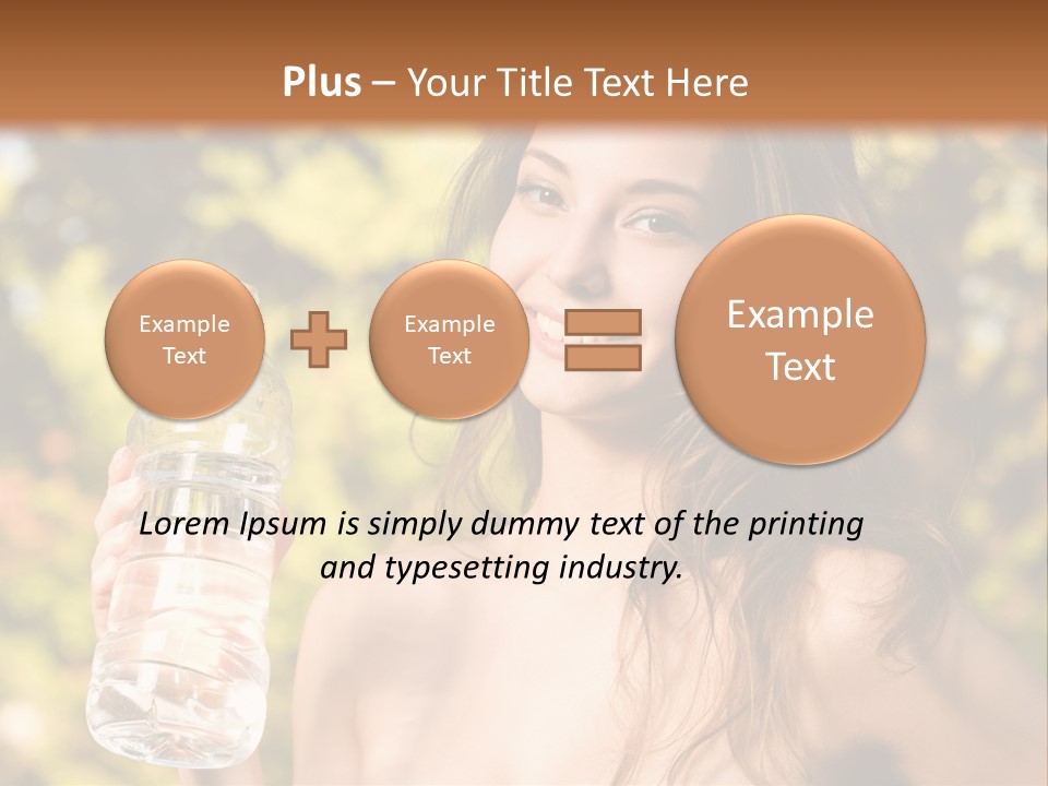 Drinking Cute Water PowerPoint Template