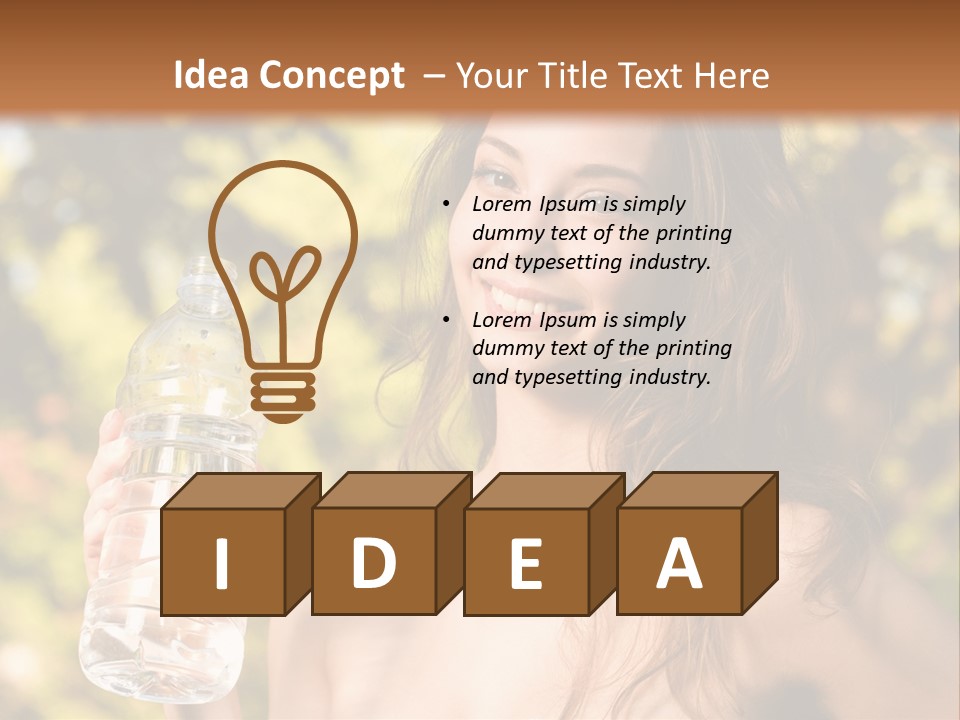 Drinking Cute Water PowerPoint Template