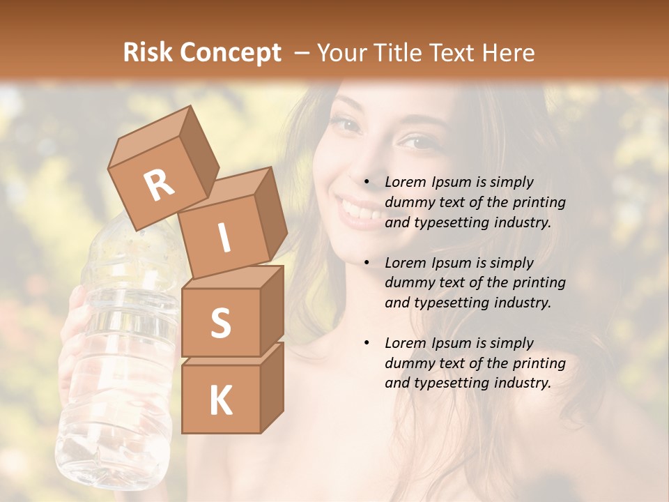 Drinking Cute Water PowerPoint Template