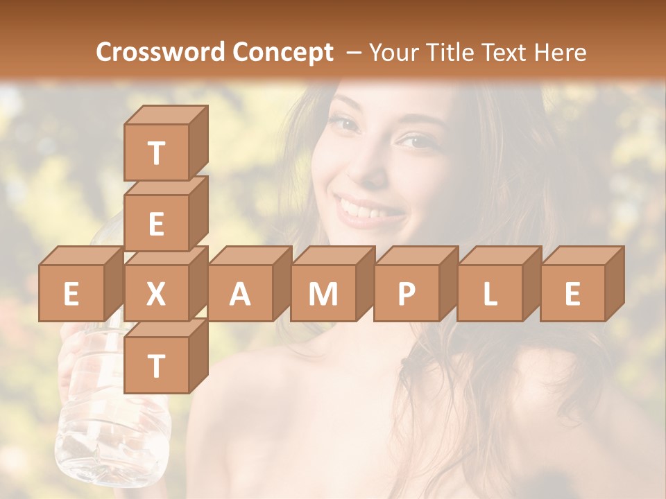 Drinking Cute Water PowerPoint Template