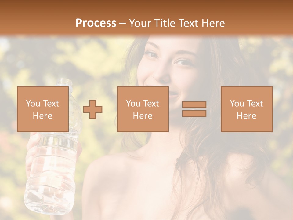 Drinking Cute Water PowerPoint Template