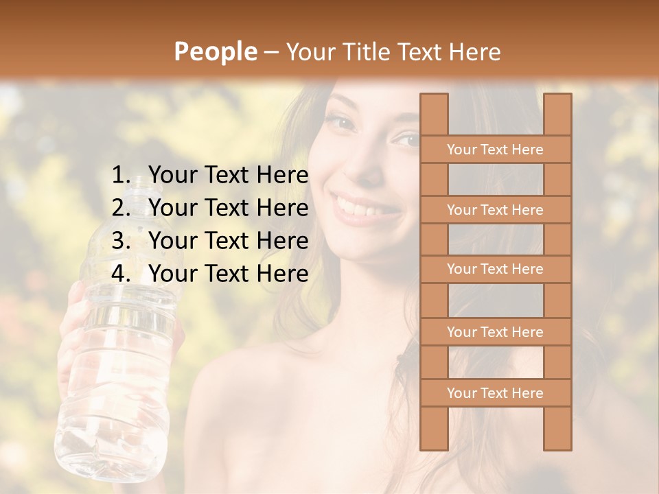 Drinking Cute Water PowerPoint Template