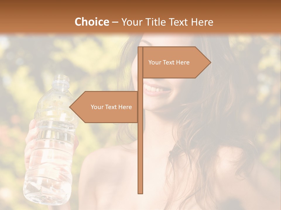 Drinking Cute Water PowerPoint Template