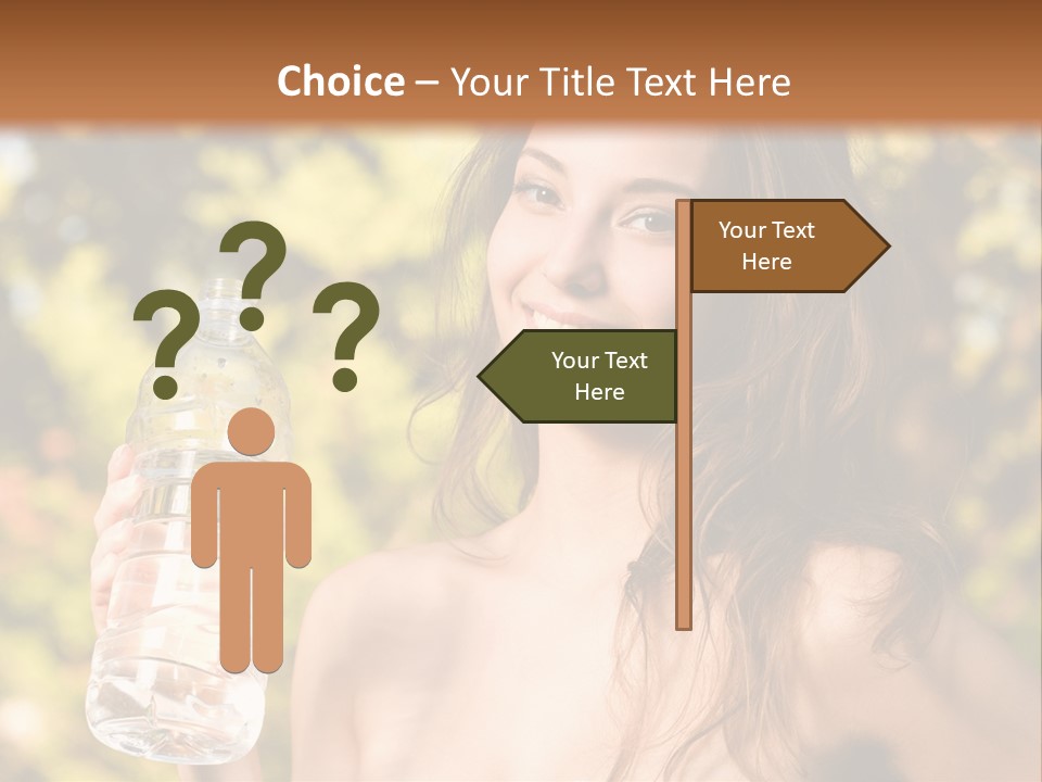 Drinking Cute Water PowerPoint Template