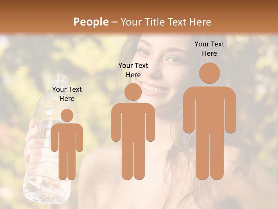 Drinking Cute Water PowerPoint Template