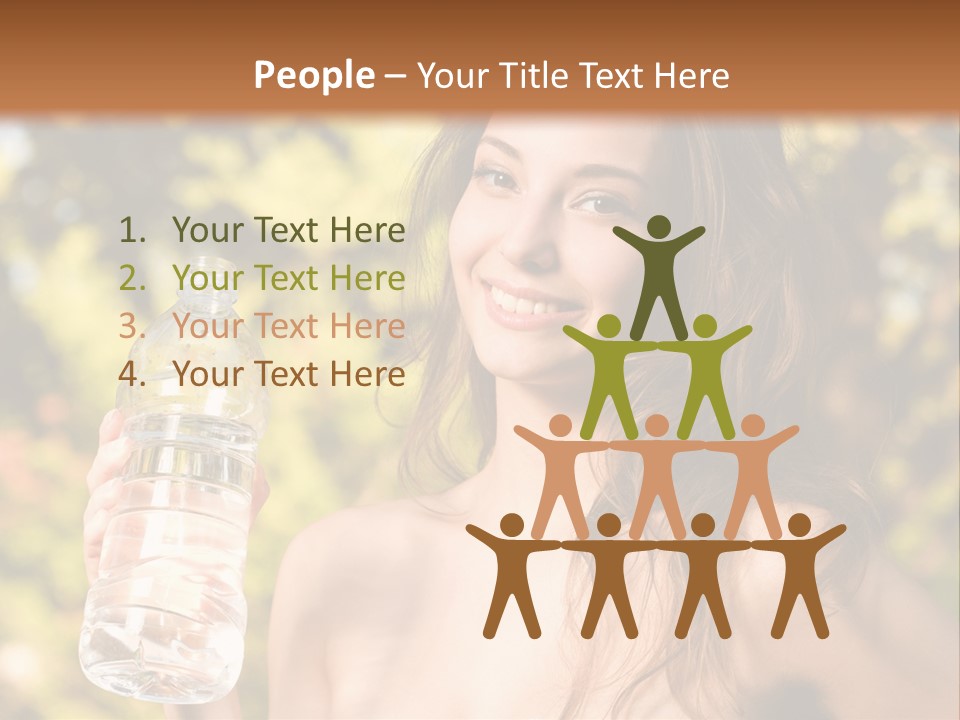 Drinking Cute Water PowerPoint Template