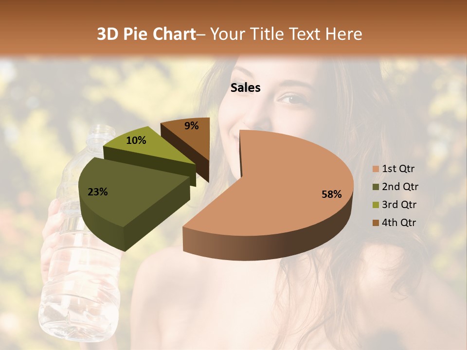 Drinking Cute Water PowerPoint Template
