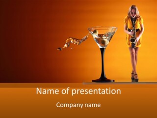 Young Female Transparent PowerPoint Template