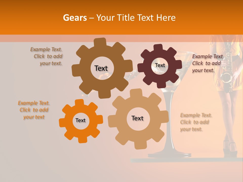 Young Female Transparent PowerPoint Template