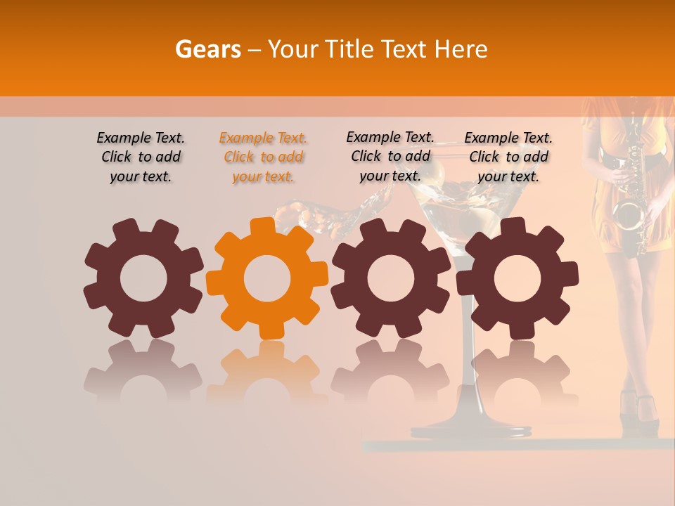 Young Female Transparent PowerPoint Template