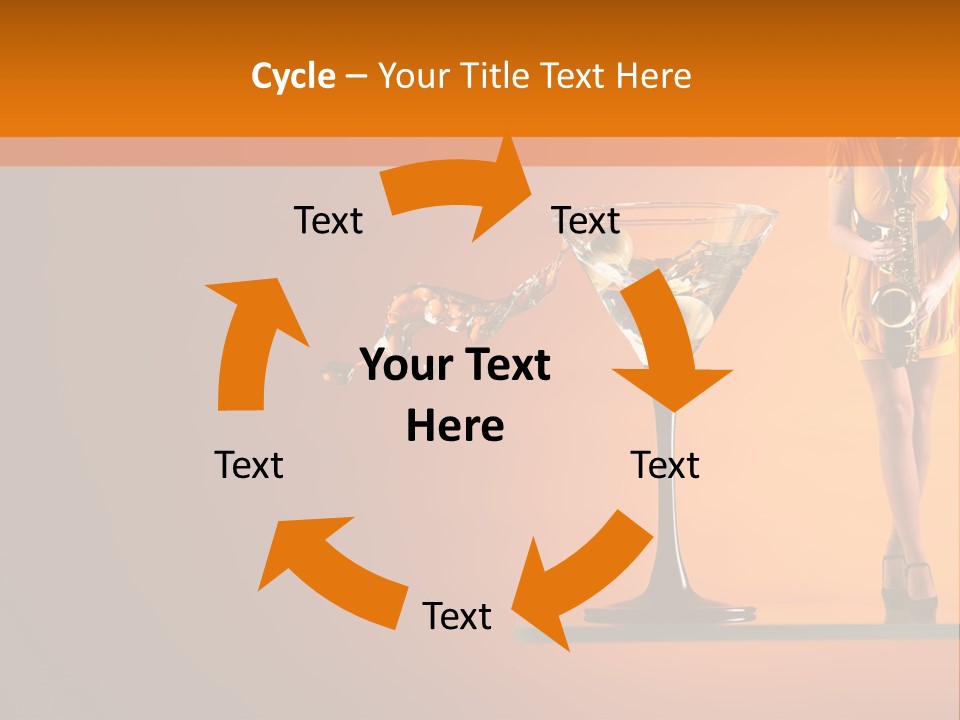 Young Female Transparent PowerPoint Template