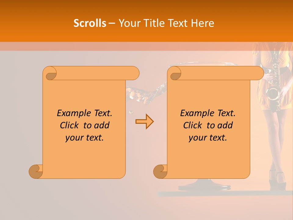 Young Female Transparent PowerPoint Template
