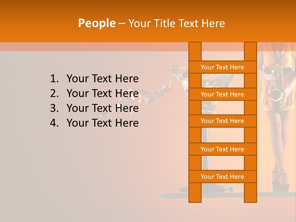 Young Female Transparent PowerPoint Template