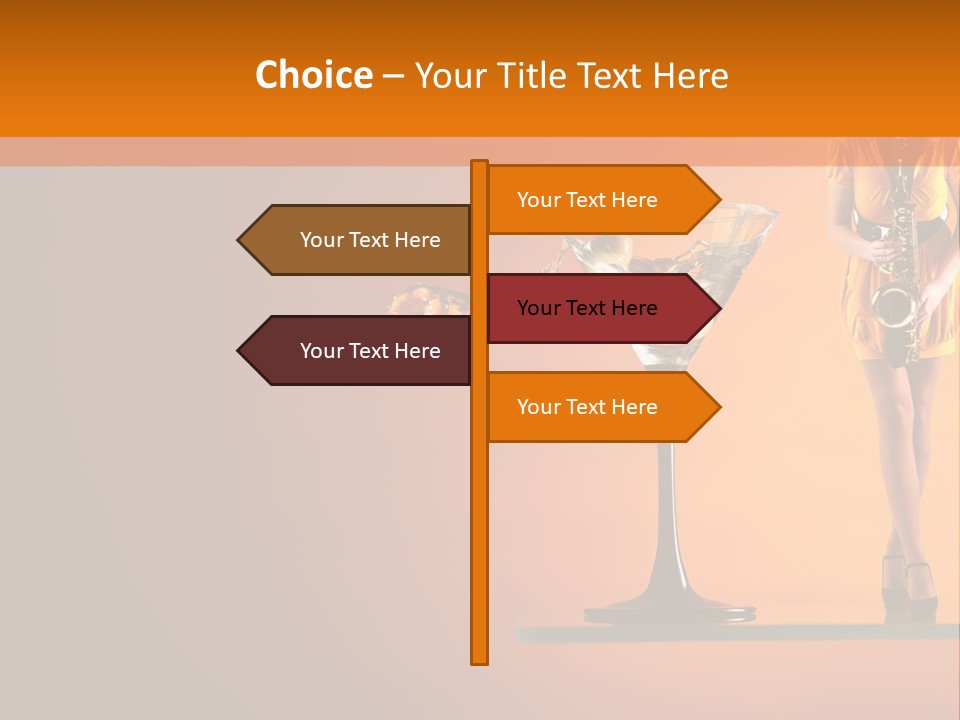Young Female Transparent PowerPoint Template
