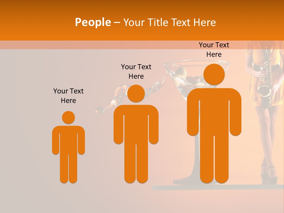 Young Female Transparent PowerPoint Template