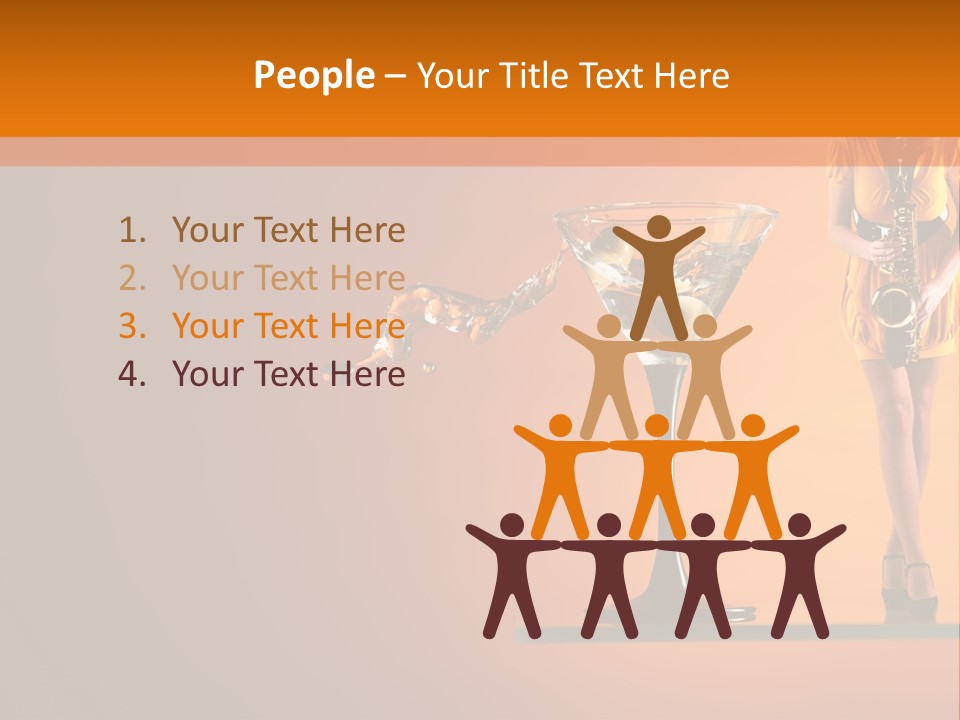 Young Female Transparent PowerPoint Template