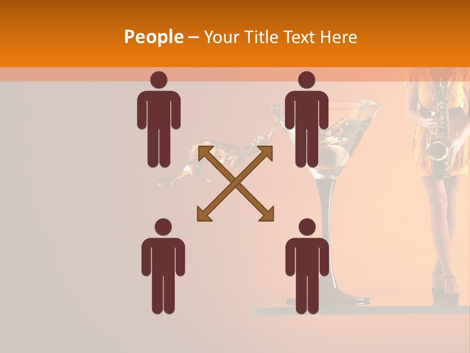 Young Female Transparent PowerPoint Template