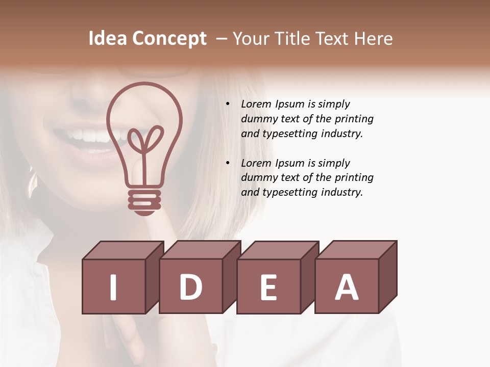 Attractive Toothy Smile Health PowerPoint Template