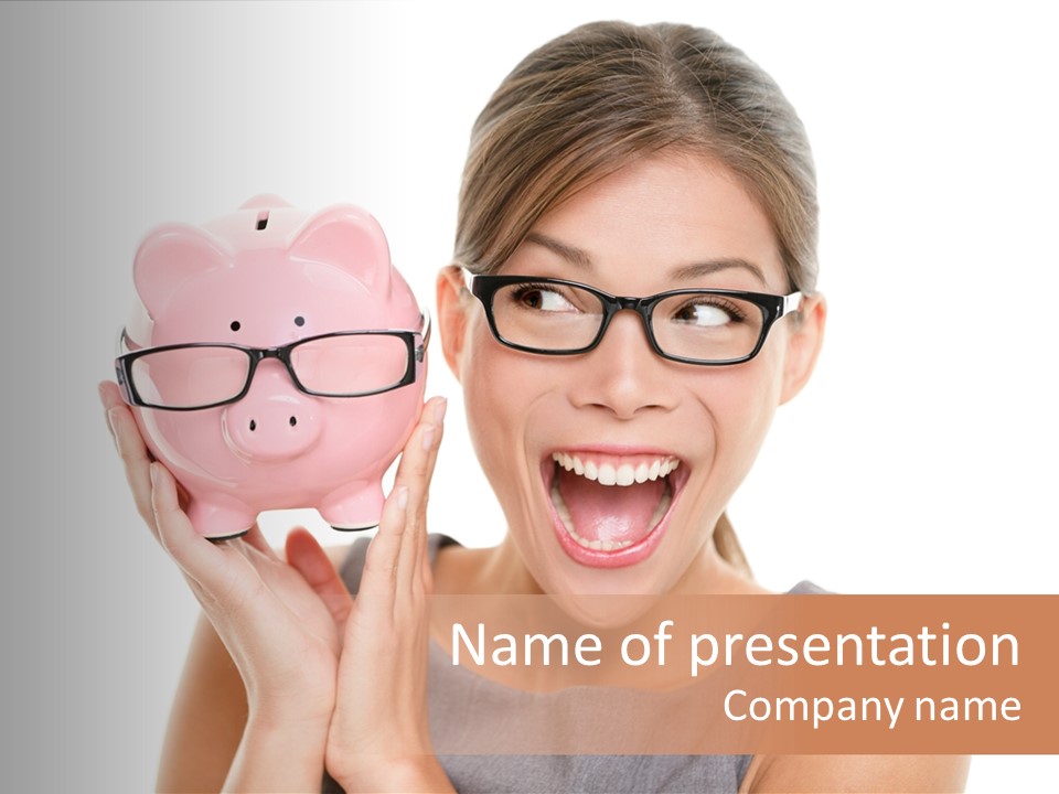 Excited Spectacles Funny PowerPoint Template