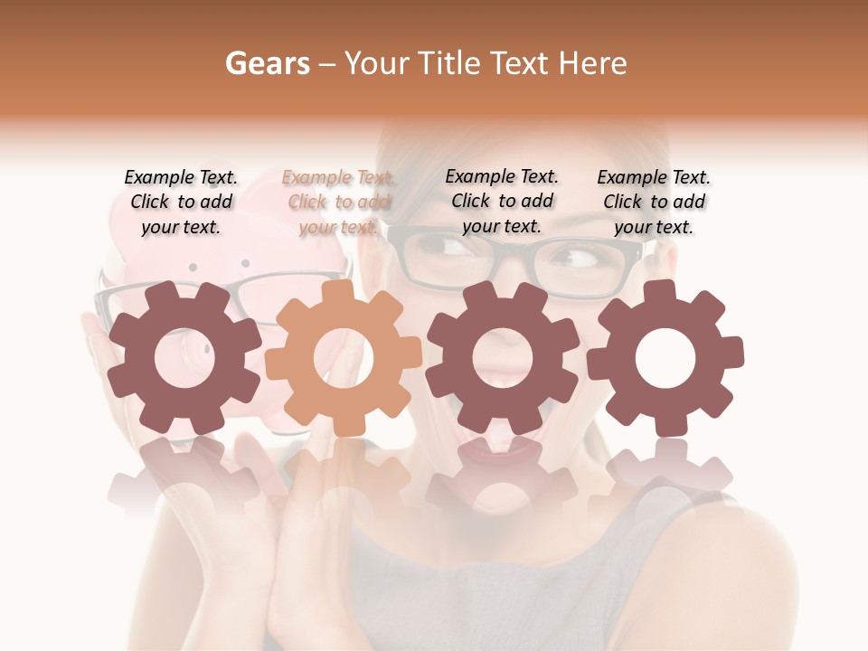 Excited Spectacles Funny PowerPoint Template