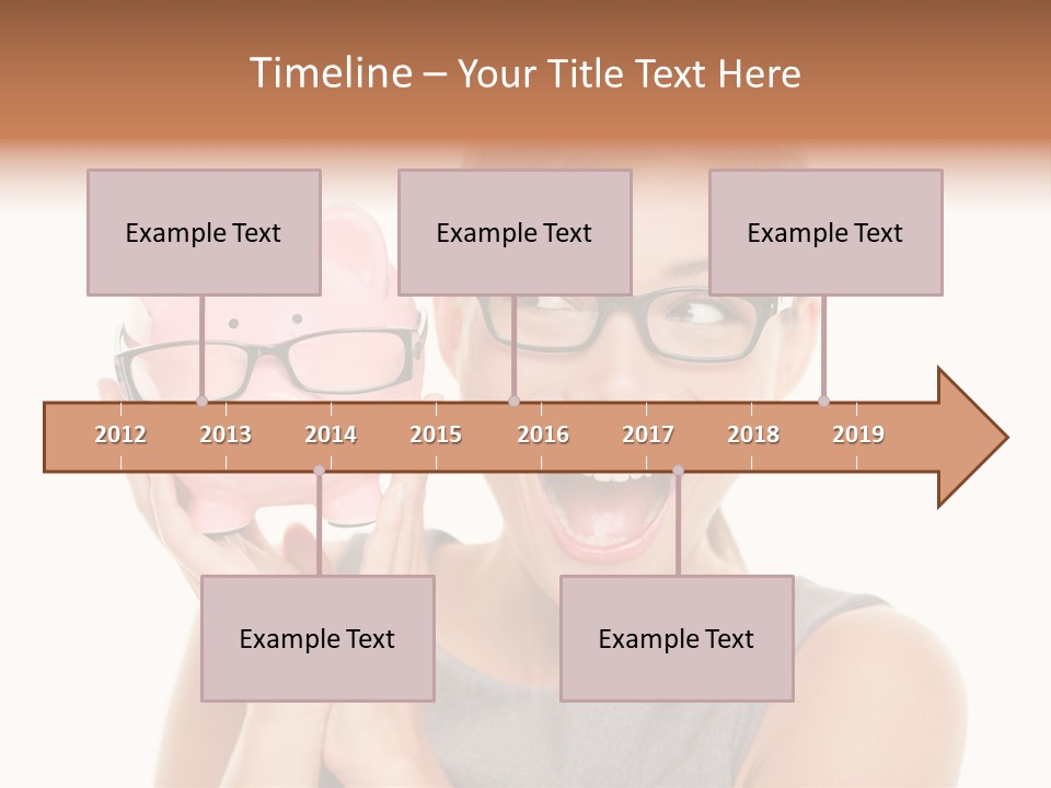 Excited Spectacles Funny PowerPoint Template