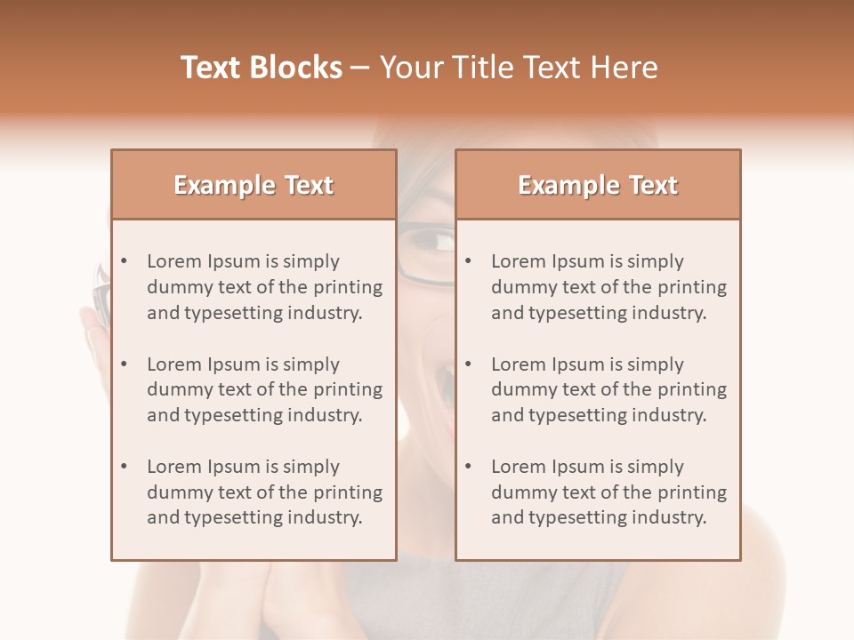 Excited Spectacles Funny PowerPoint Template