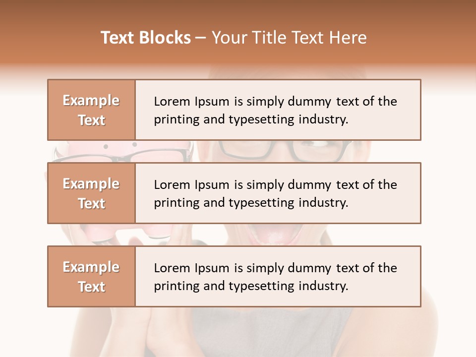Excited Spectacles Funny PowerPoint Template