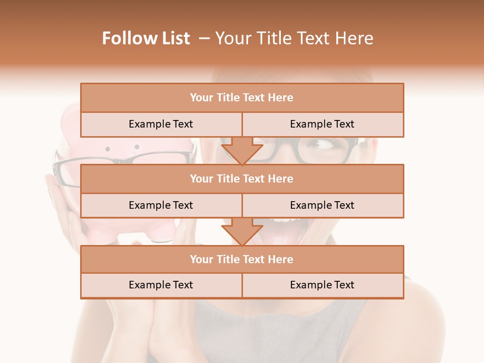 Excited Spectacles Funny PowerPoint Template