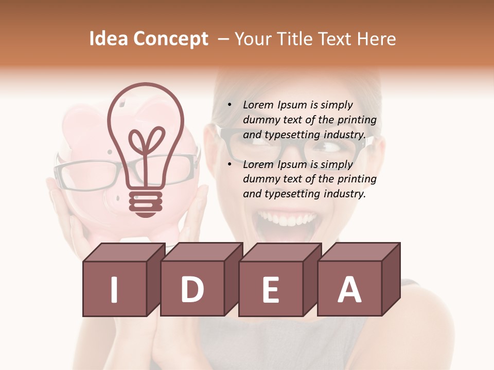 Excited Spectacles Funny PowerPoint Template