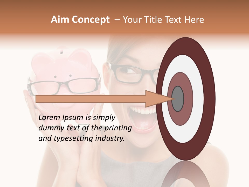 Excited Spectacles Funny PowerPoint Template