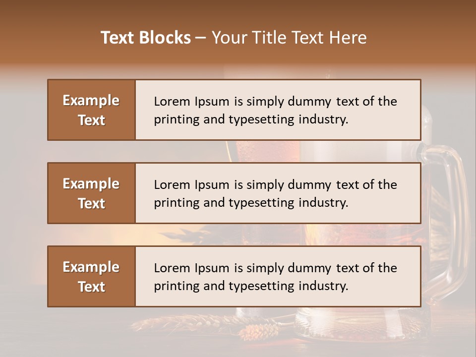 Gold Closeup Cellar PowerPoint Template