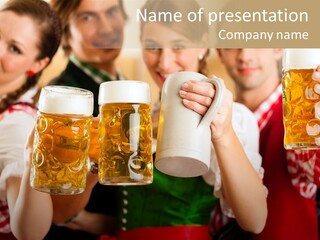 Bier Jung Freund PowerPoint Template