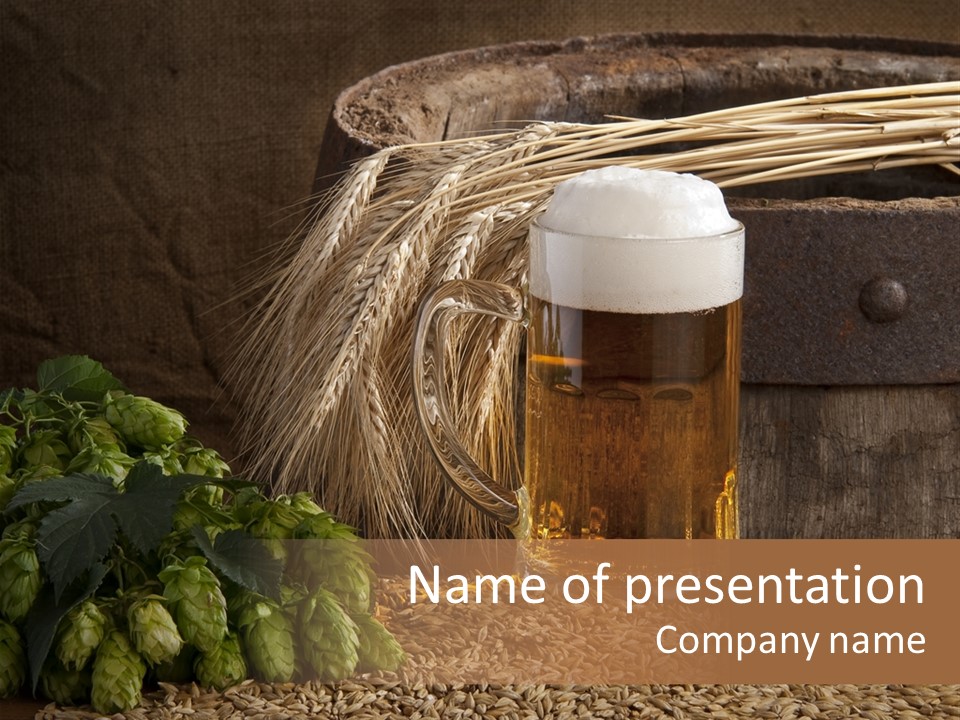 Kegel Hopfenkegel Beverage PowerPoint Template