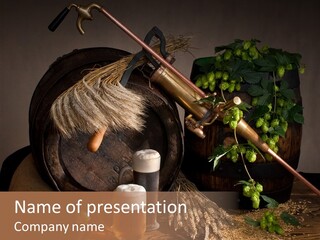 Weizen Blatt Brewery PowerPoint Template