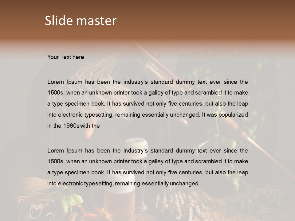 Weizen Blatt Brewery PowerPoint Template