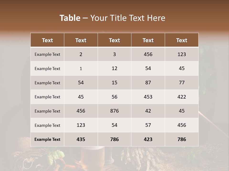 Weizen Blatt Brewery PowerPoint Template
