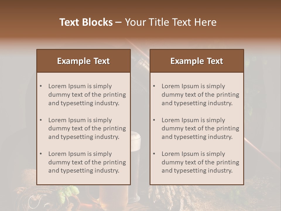 Weizen Blatt Brewery PowerPoint Template