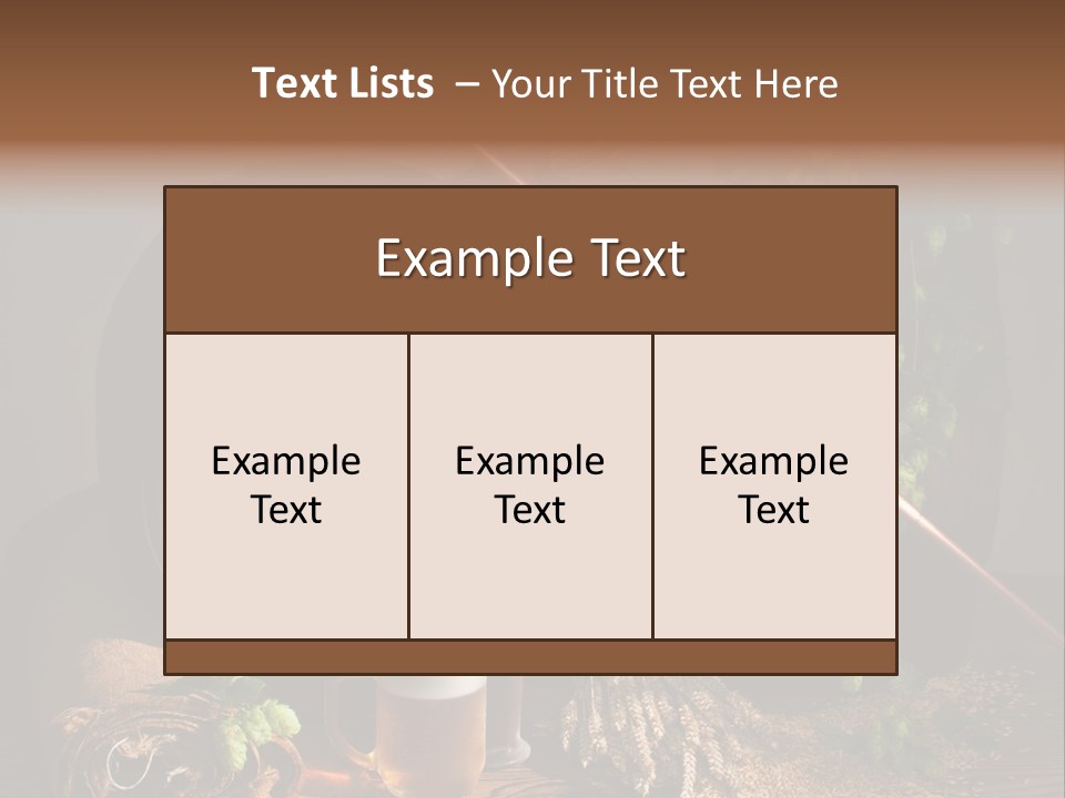 Weizen Blatt Brewery PowerPoint Template