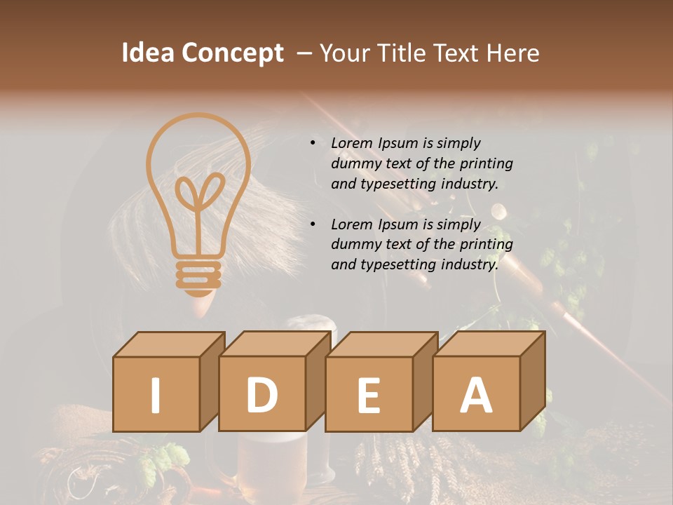 Weizen Blatt Brewery PowerPoint Template