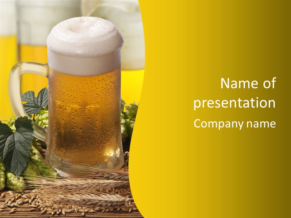 Oktoberfest Lager Pint PowerPoint Template