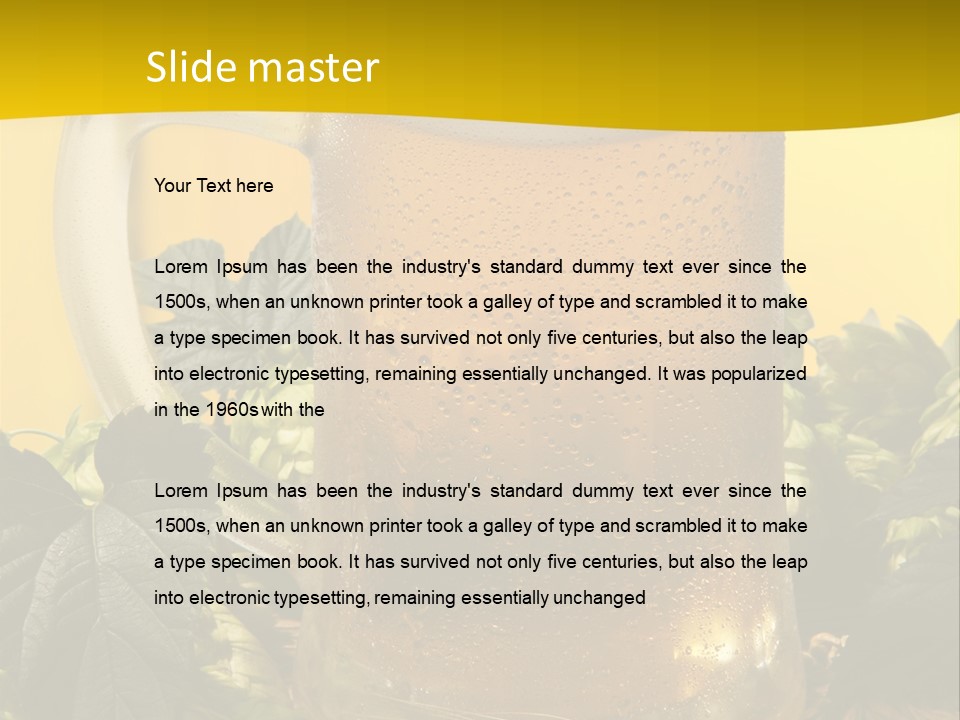 Oktoberfest Lager Pint PowerPoint Template