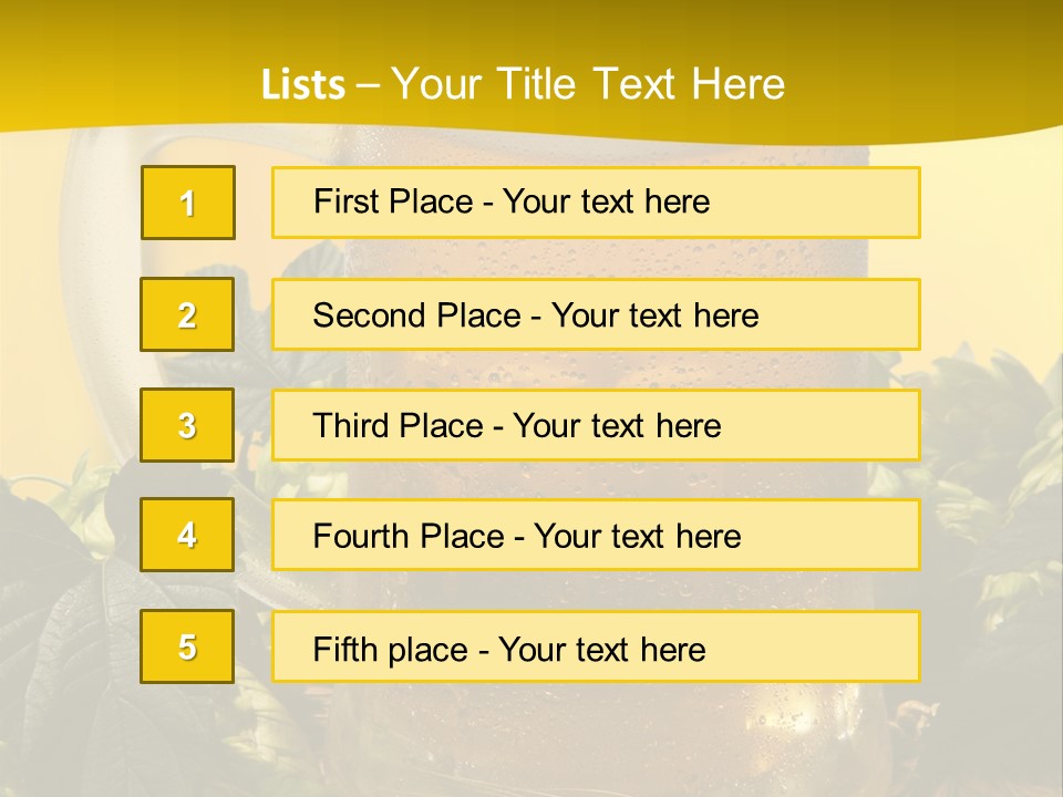 Oktoberfest Lager Pint PowerPoint Template