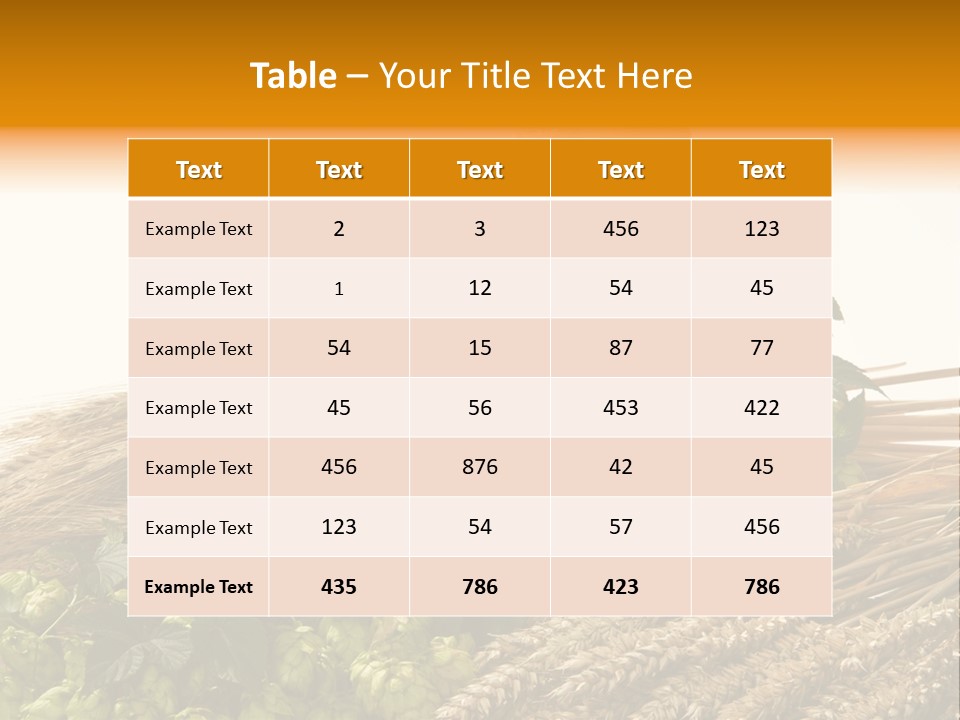 Getr Barley Hopfengarden PowerPoint Template
